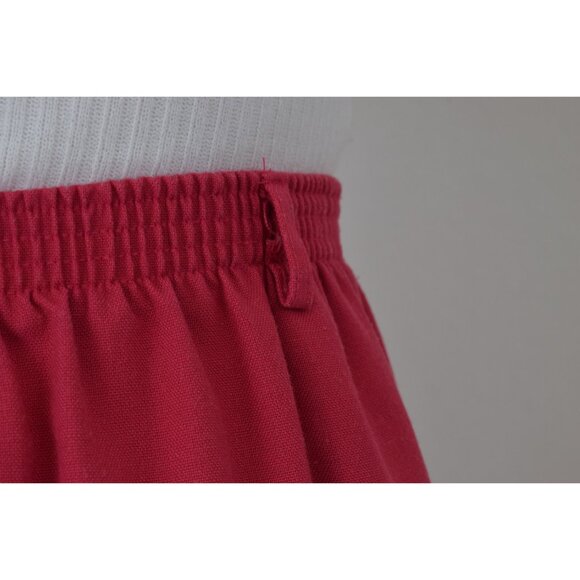 Vintage 90s Poly/Rayon/Linen Fushia Skirt size 8P | 24-28 waist‎ - Picture 6 of 9